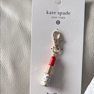 Kate Spade Red and Gold Lipstick Key Holder